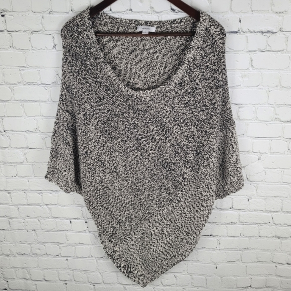 BACKDROP | knit poncho style pullover oversized boxy slouchy sweater